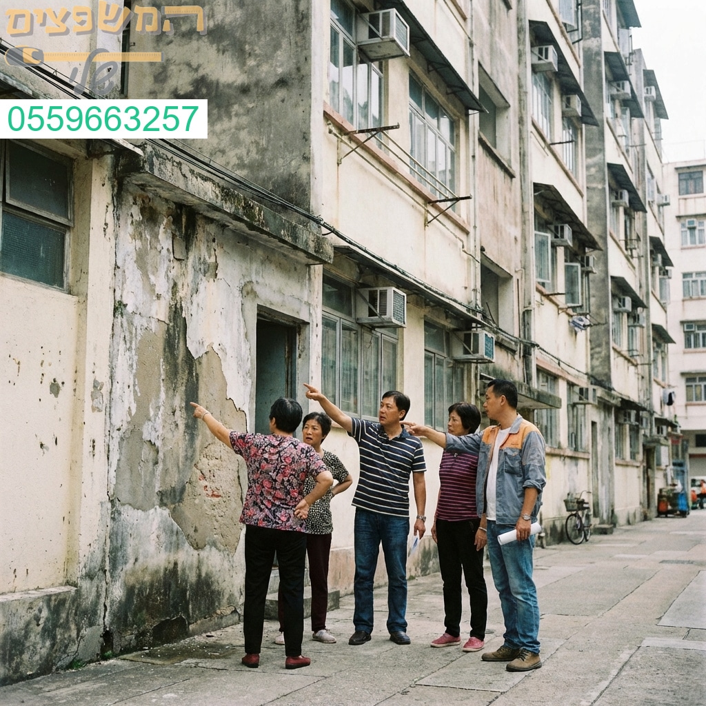 קיר חיצוני מתפורר מעורר שאלות אחריות איטום בבניין המשותף.