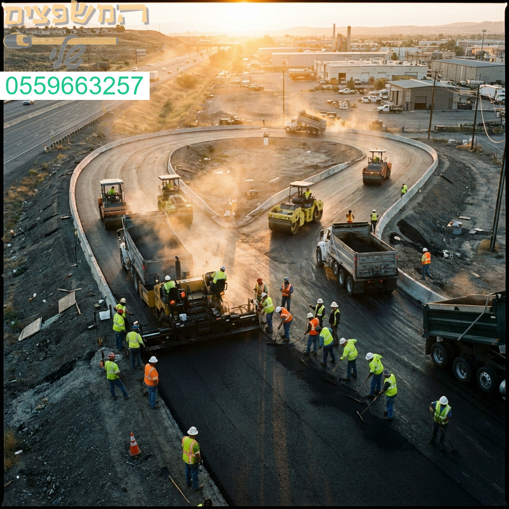 בניית רמפת אספלט בסטנדרט הגבוה ביותר של דיוק ומקצועיות לתוצאה עמידה ומושלמת