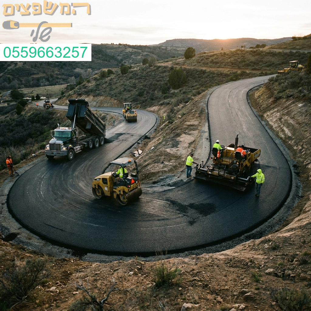 פריסת אספלט מקצועית ומדויקת בסטנדרטים הגבוהים ביותר להבטחת עמידות ואיכות ללא פשרות