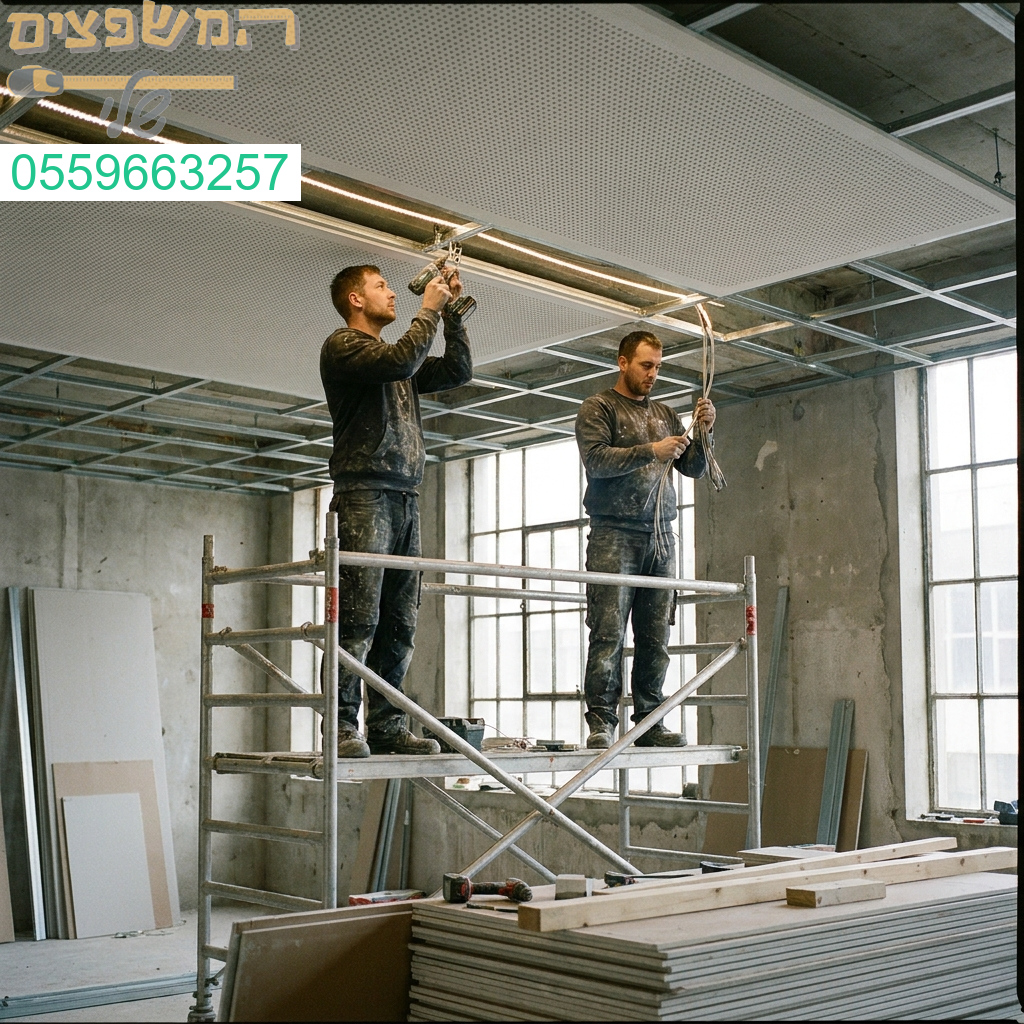 מומחיות מקצועית בהתקנת תקרה מונמכת ותאורה נסתרת ליצירת חללים מעוצבים ויוקרתיים בסטנדרט הגבוה ביותר