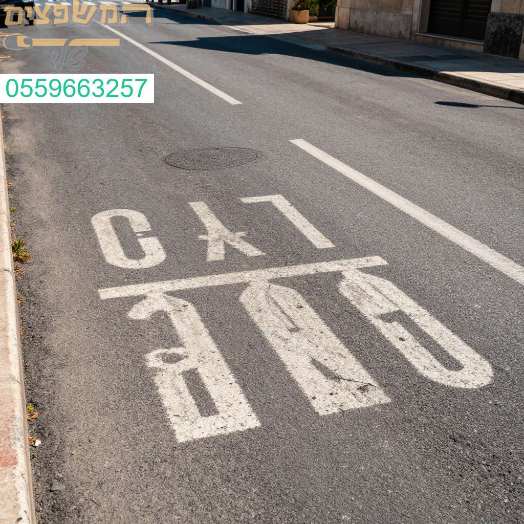 סימון חניות מקצועי ואיכותי בנתניה למראה נקי ובטיחות מרבית על הכביש צרו קשר