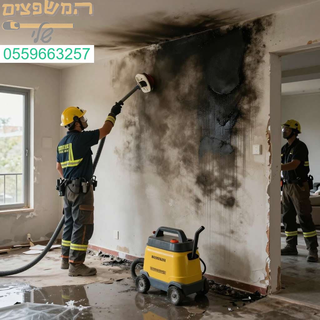 ניקוי מקצועי של עשן ונזקי שריפה בקירות לשיקום מהיר ומדויק של הבית והמבנה
