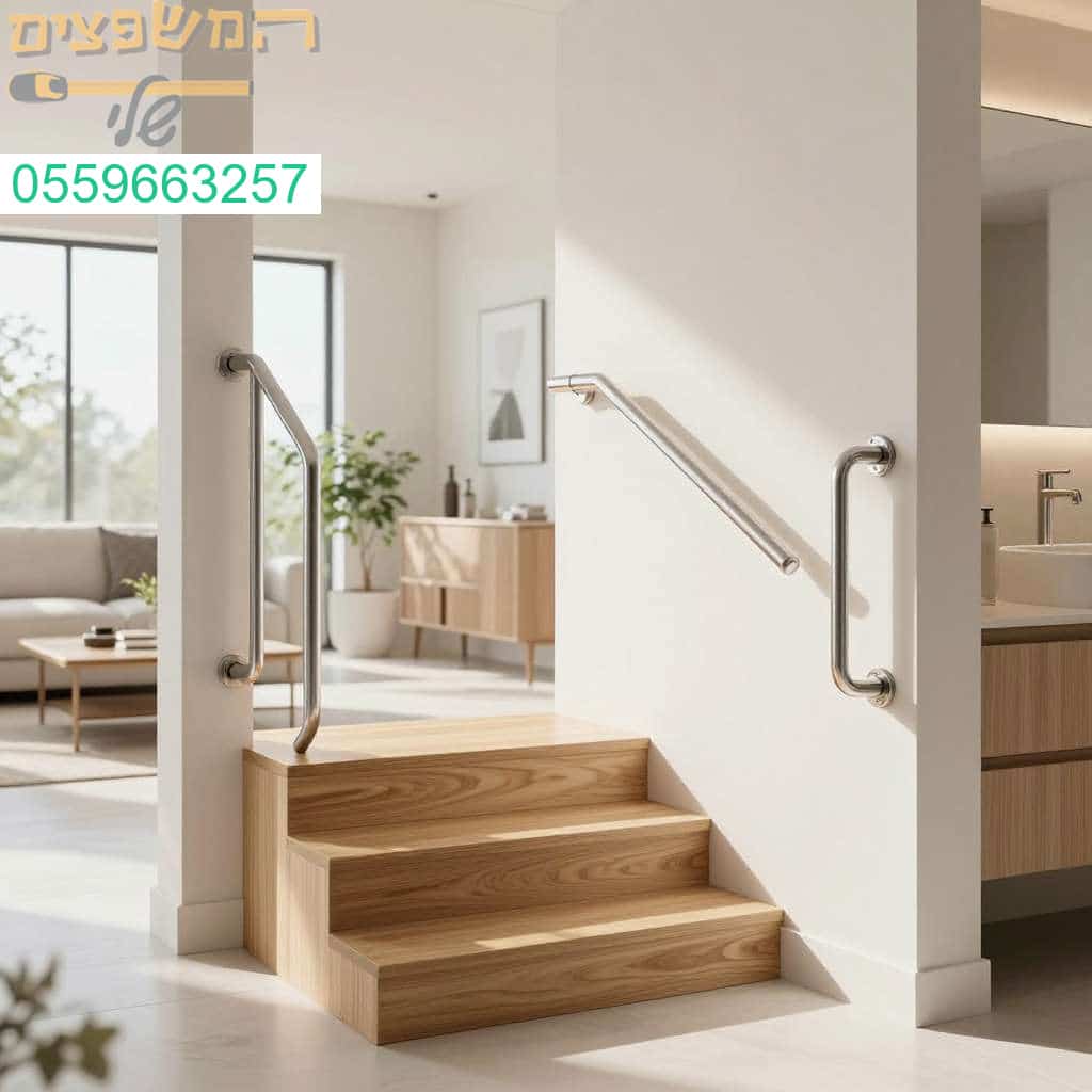 ידית אחיזה מעוצבת למדרגות המעניקה בטיחות נגישות ועצמאות מקסימלית לביתכם ולבני משפחתכם