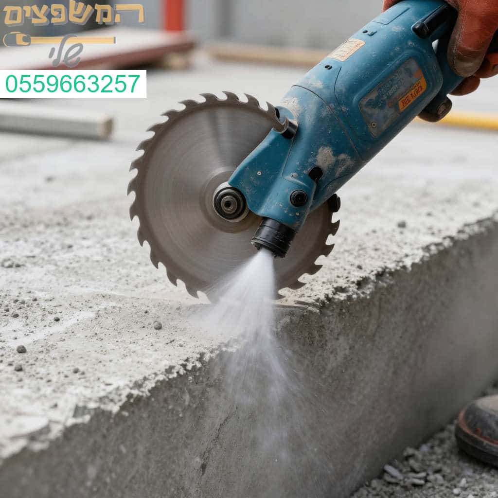 ניסור בטון מדויק ללא אבק עם דיסק יהלום לעבודה נקייה ובטיחותית