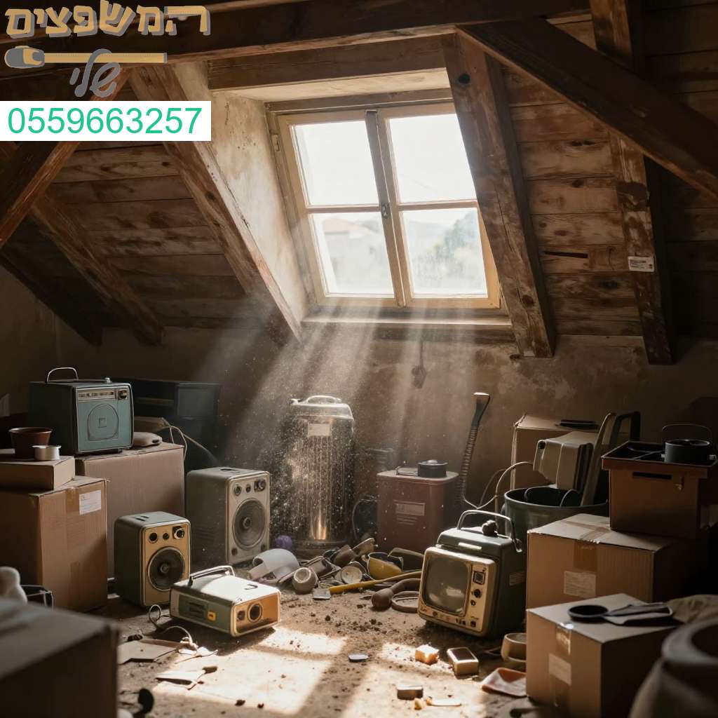 ניקוי ופינוי מקצועי של ערימות חפצים בעליית הגג בפתח תקווה למרחב נקי ומסודר