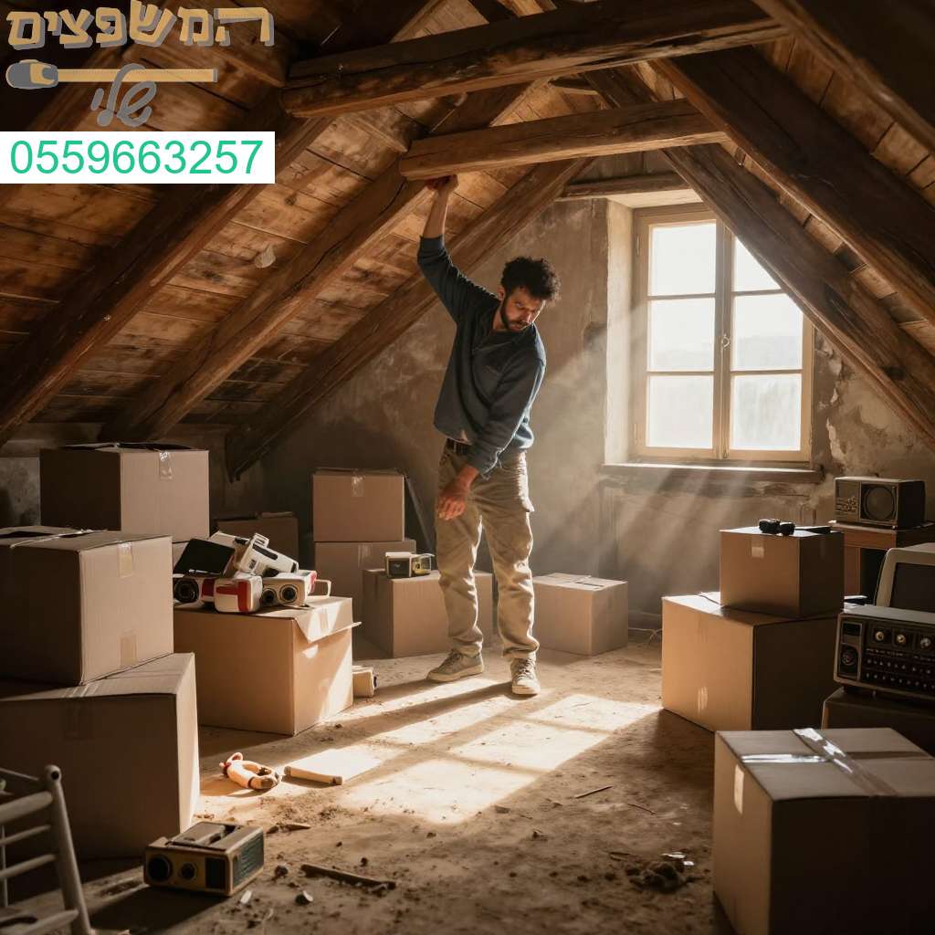 ניקוי וסידור עליית גג בנתניה - הופכים את כל המחסן שלכם לחלל נקי ומרווח