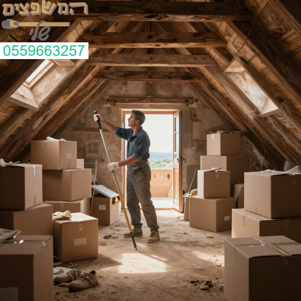 ניקוי מקצועי של עליית גג באשקלון - שירות מהיר לפינוי וסידור כל הבלגן בבית