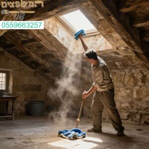 ניקוי מקצועי ויסודי לעליית גג מאובקת באבן יהודה לבית נקי ובריא צרו קשר
