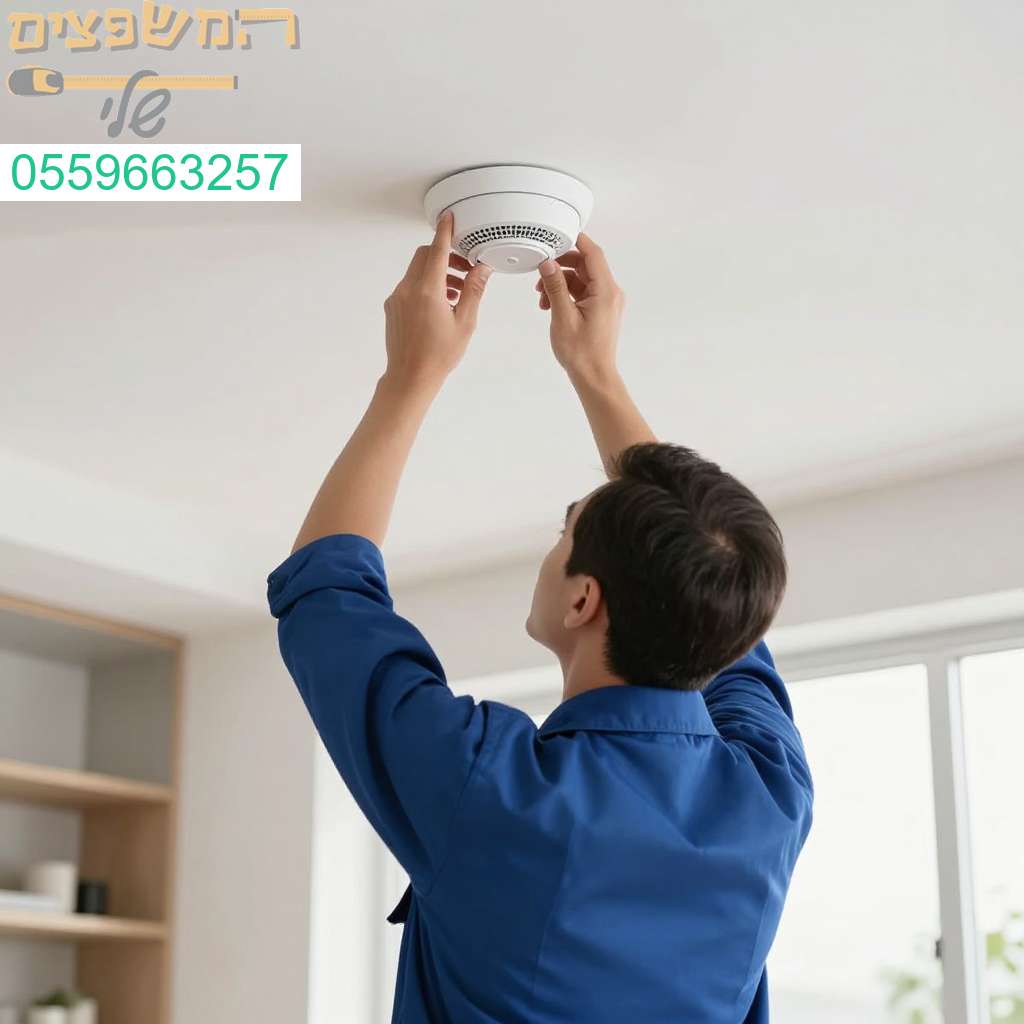 טכנאי מתקין מערכת גילוי אש מקצועית להבטחת הגנה מלאה ושקט נפשי לכל המשפחה