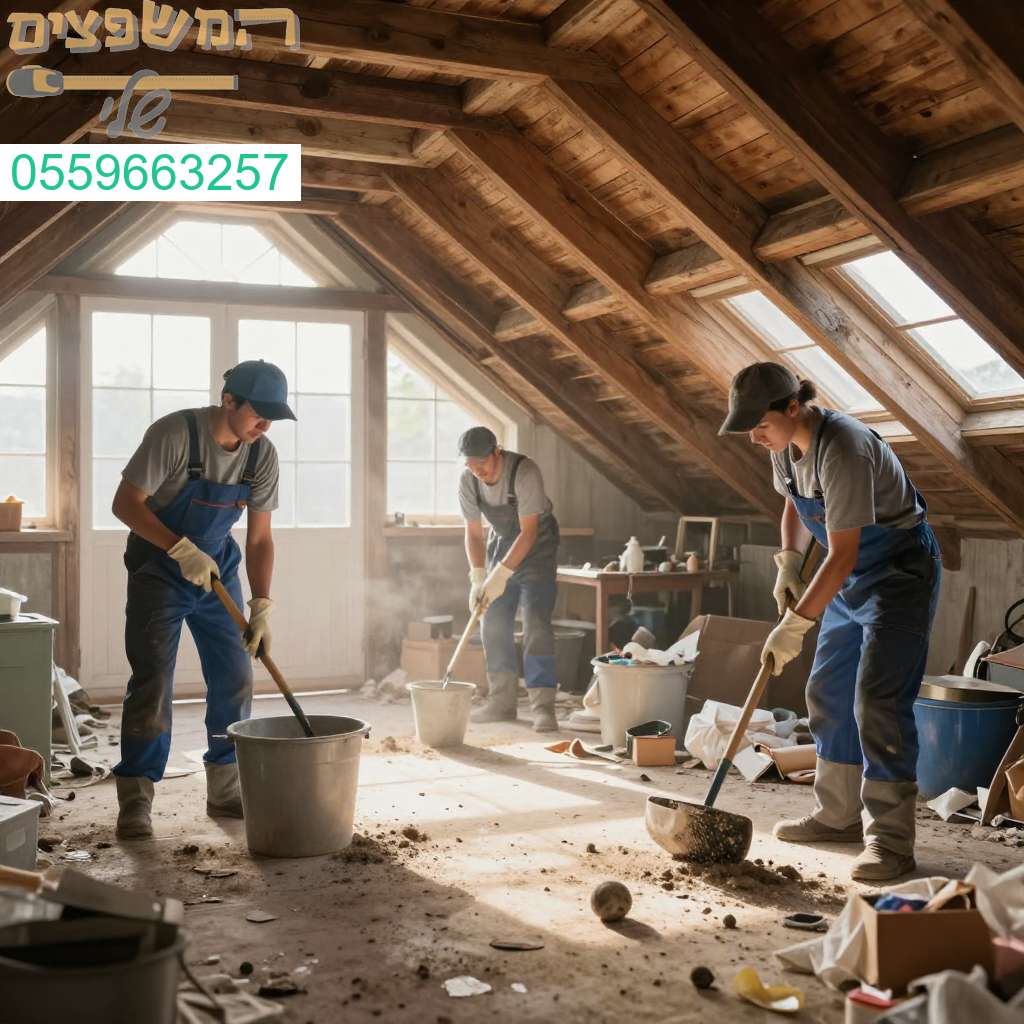 צוות מקצועי מבצע ניקוי עומק עליית גג בבאר שבע למראה נקי וחדש لביתכם