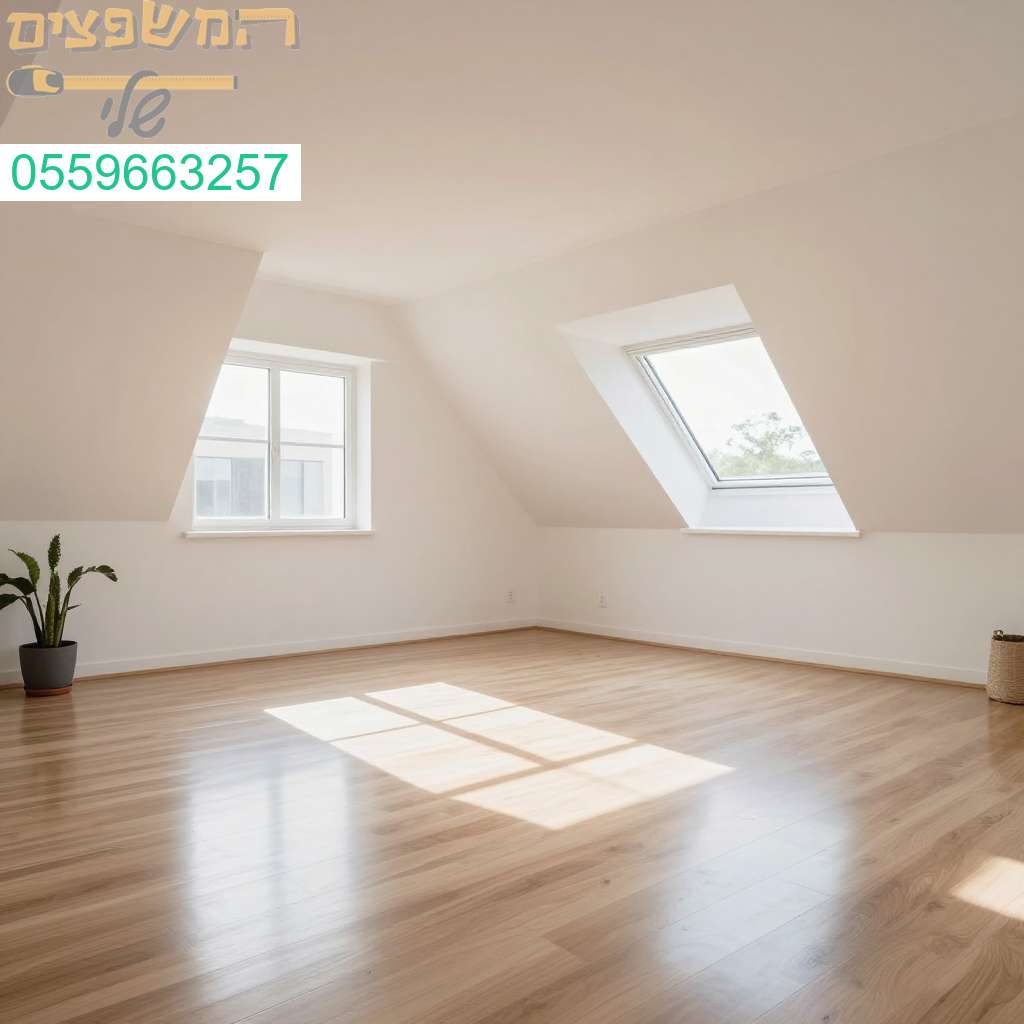 חדר מרווח ונקי לאחר ניקוי מקצועי של עליית גג ברחובות - פתחו מרחב חדש בביתכם