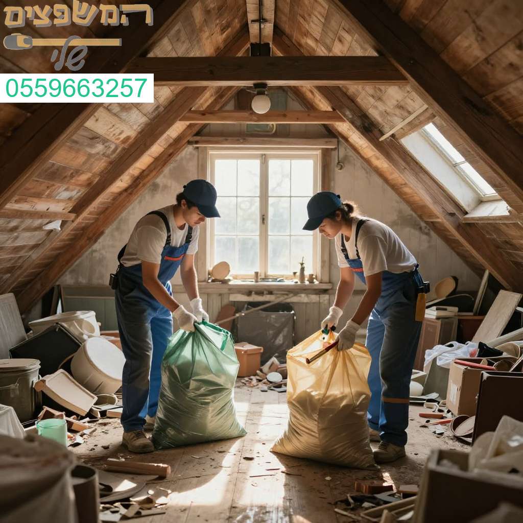 ניקוי ופינוי עליות גג בלוד - שירות מקצועי ויסודי לבית נקי ומרווח